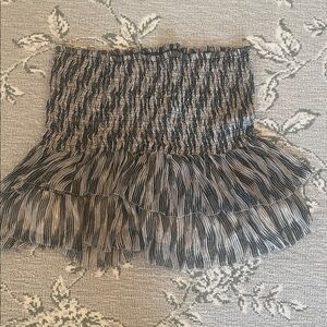 Isabel Marant Black and Gray Mini Skirt